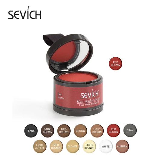 Sevich 12 cores de pó para linha fina, sombra para linha fina, preenchimento, cabelos ralos, unissex, sombra para linha fina, pó modificado, cabelos grisalhos